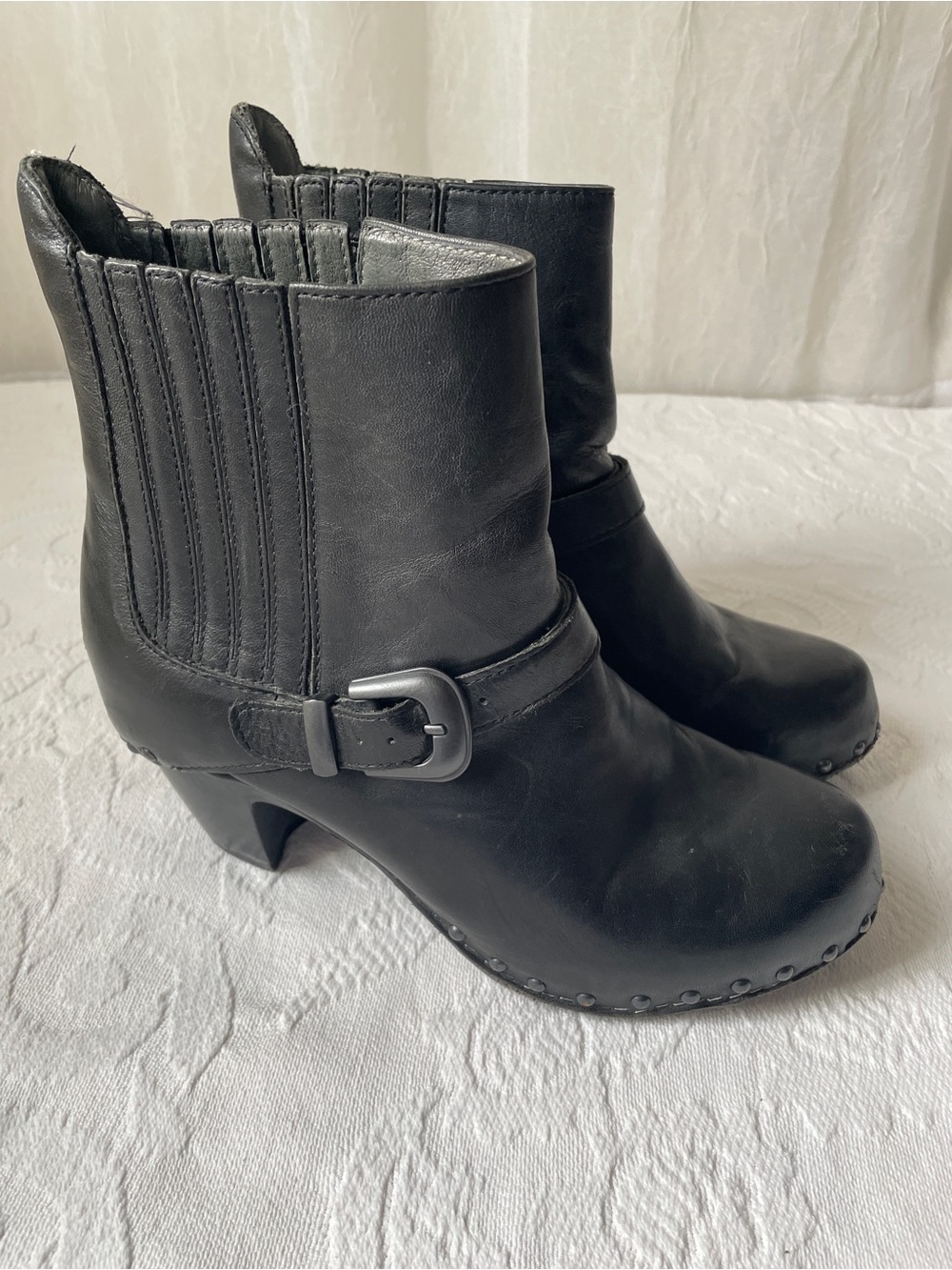 Dansko Rhianna Black Leather Boots - Size 9.5